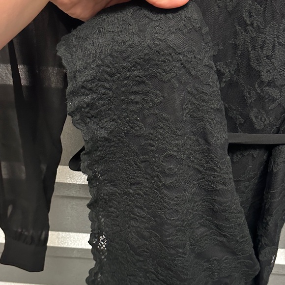 Talbots Petites Women’s Long Sleeve Sheer‎ Lace Sheath Dress Size 2P Whimsigoth - Picture 5 of 9